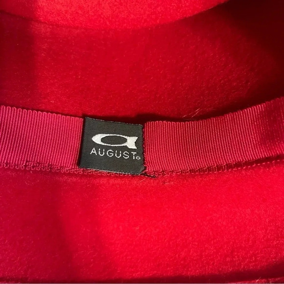 August Wool Red Derby Hat Bucket Top KY Derby Style Horse Racing Vintage - Picture 7 of 7